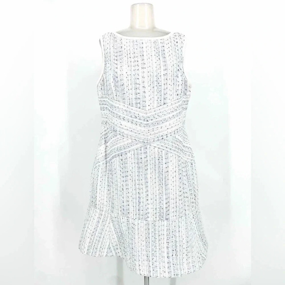 white mod dress Selene Hand-Smocked Linen-Cotton Dress by Vanda – 25 hours artisanal work
